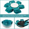 12Pcs/Set Pot Stackable Protectors Washable Scratch-proof Hexagon Flower Shape Pan Pads for Kitchen