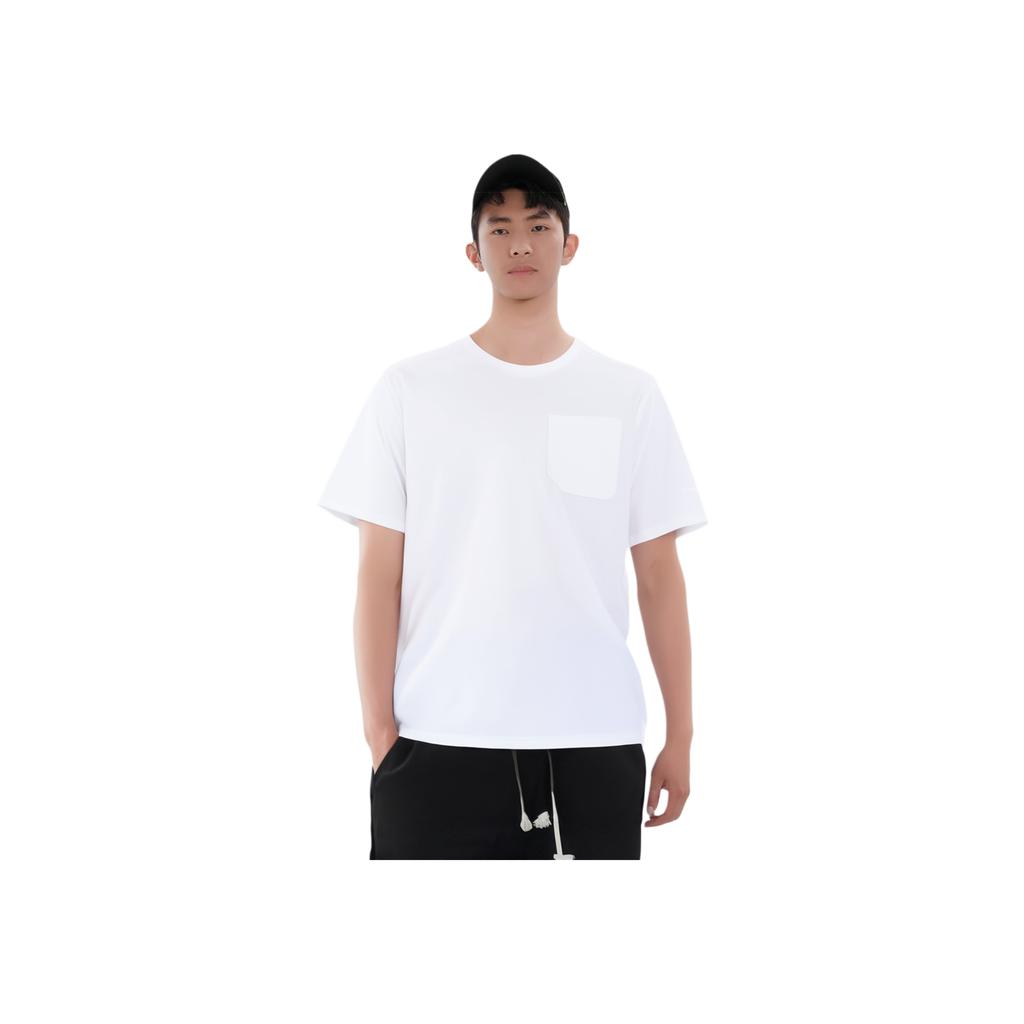 Anta Basic Solid Color Round Neck Sport Short Sleeve T-Shirt Men Tops White 152237139-1