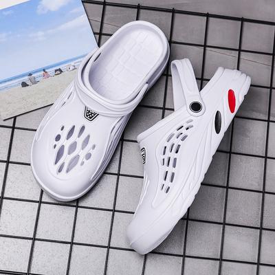 Paar Hausschuhe Sommer Herren Clogs Leichte EVA Freizeitschuhe Lochschuhe Liebhaber Zuhause Garten Outdoor Männlich Strand Flache Hausschuhe