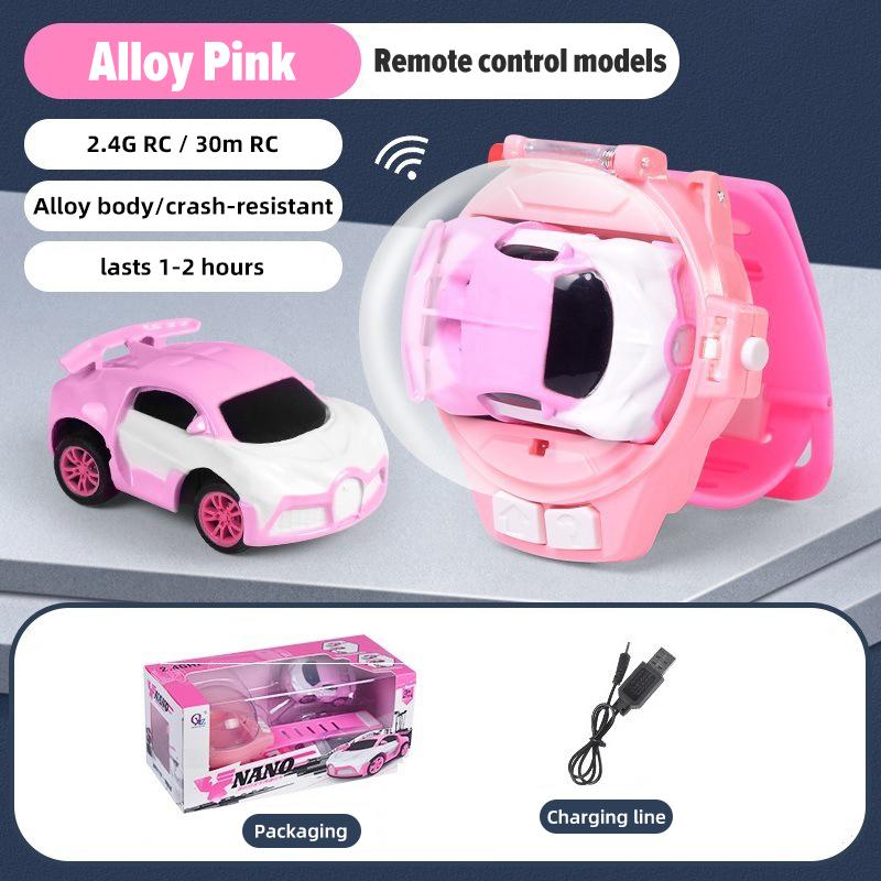 Mini Electric Watch Car Racing 2.4G Remote Control Car Portable Vehicle Kids Toys Christmas Gifts Parent-Child Interaction Game