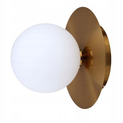 Light Prestige Roma I Round Gold Glass Wall Lamp G9 5W