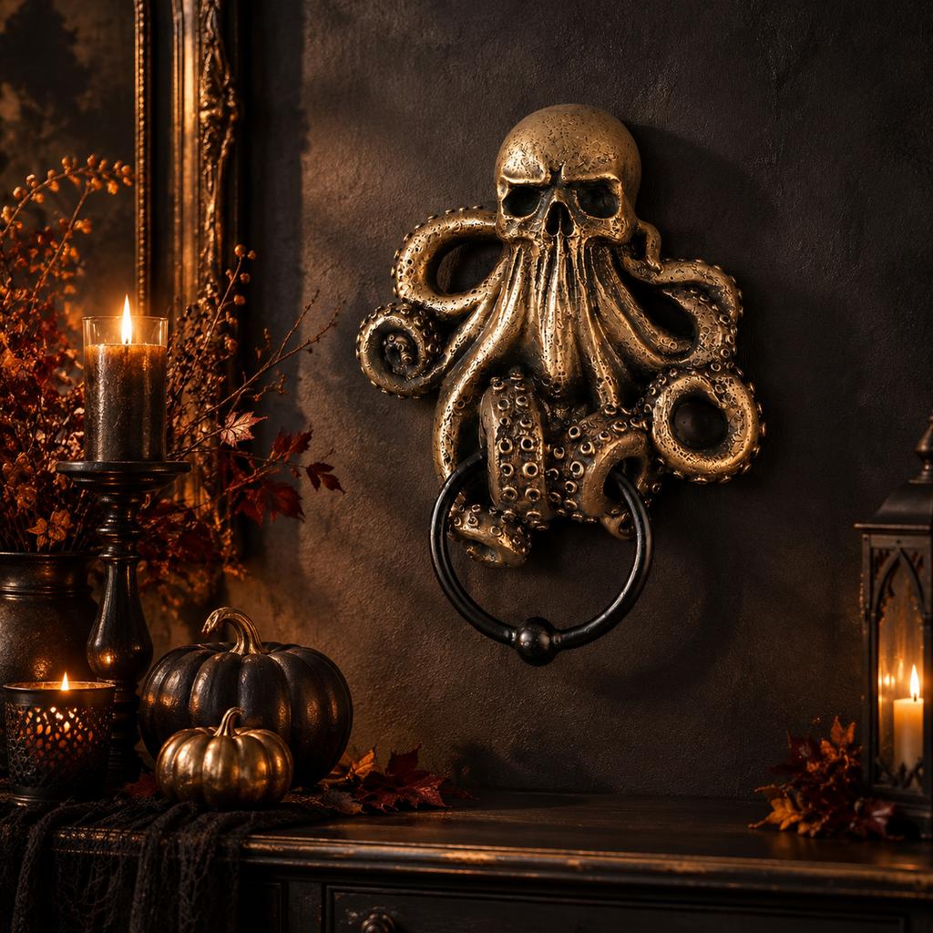 American Retro Resin Door Knocker Halloween Dark Decor