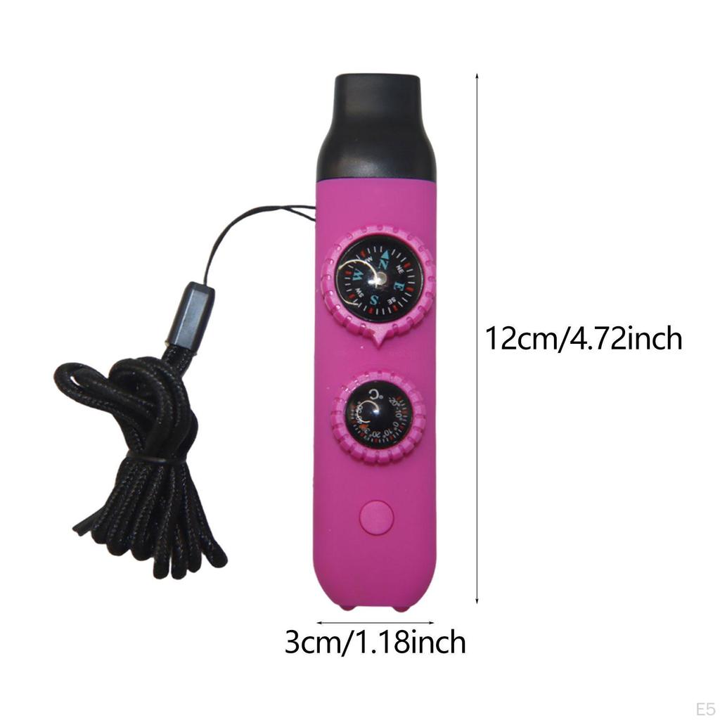 Emergency Whistle Multi Use Adults 7 In 1 Practical Versatile with Lanyard Portable for Climbing