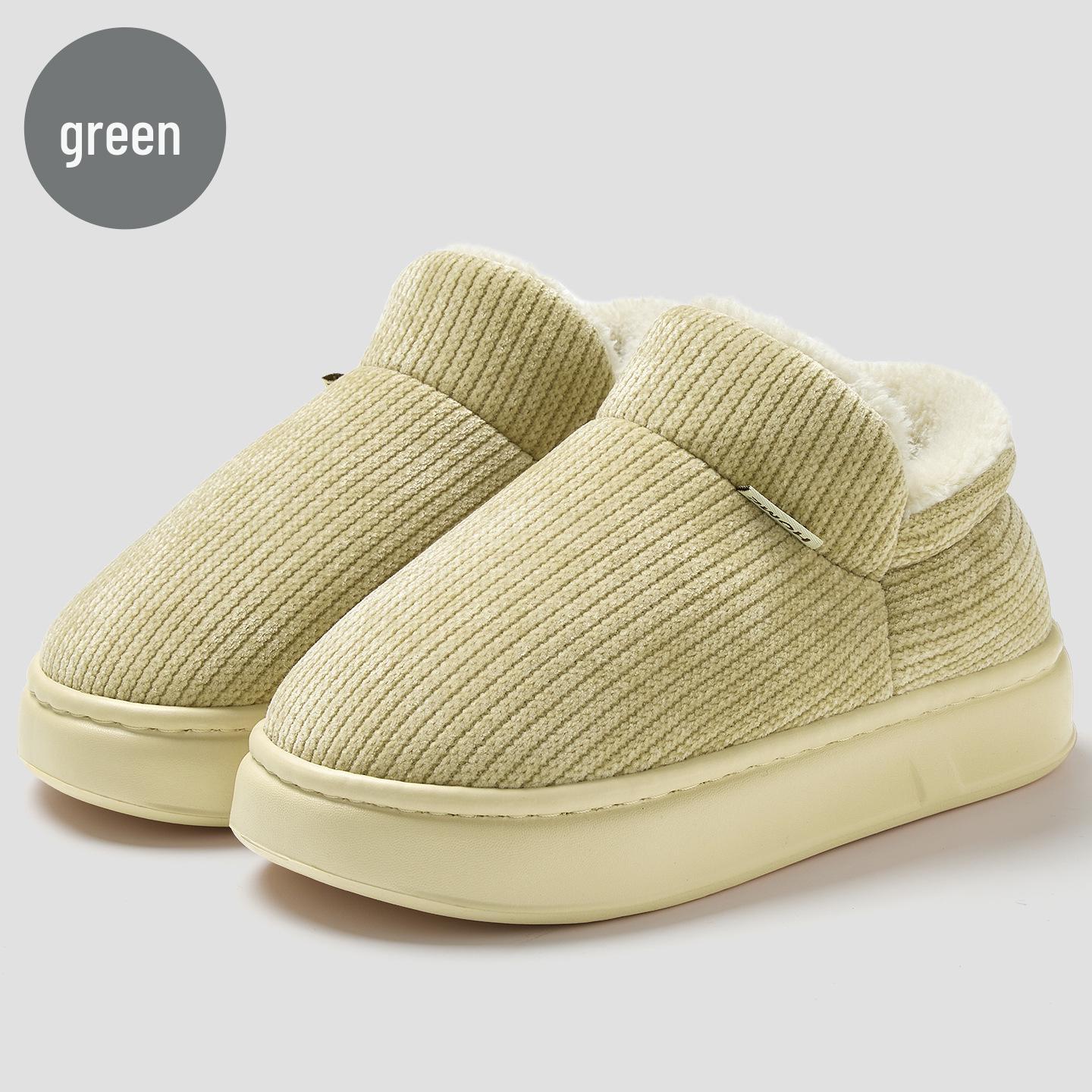 Women s & Men s Winter Plush Cotton Slippers: Thick, Non-Slip, Warm Indoor Footwear 36-37
