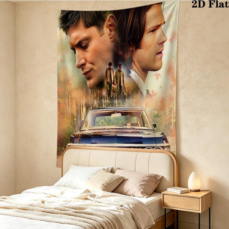 Supernatural Wall Tapestry Aesthetic Wall Hanging Printed Fabric Blanket Decorative Tapestries For Bedroom Living Room Home Decor