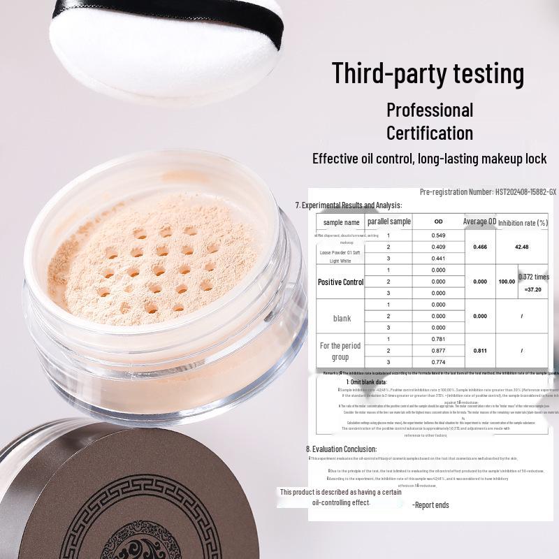 XIXI Mist-Dispelling Matte Loose Powder: Lightweight, Natural, Oil-Control for Students