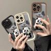 Cartoon Cute Panda Phone Case For IPhone 17 Air 16 Pro Max 15 14 13 12 11 Plus Protective Shockproof Funda Soft Trendy Cover