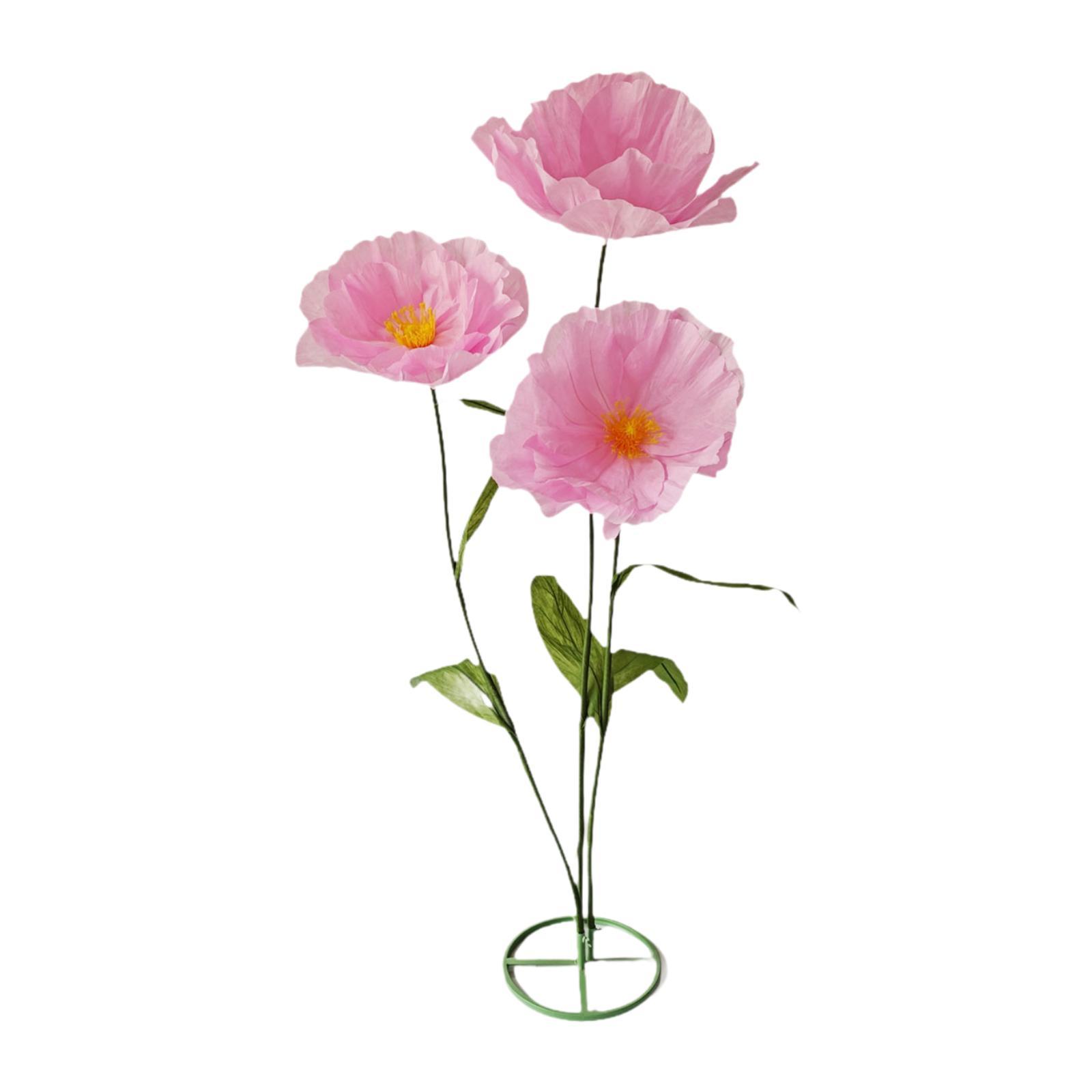 

Handcrafted Paper Flower Height 1.7M Lifelike with Stem Large Artificial Flower for Archway Wedding Nursery Wall Ceremony Party рожевий