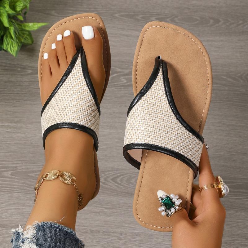 Fashion 2025 New Summer Flip Flops Women’s Slippers Plus Size Hot Sale Casual Low Heel Sandals for Outdoor Daily Beach Slippers Zapatos
