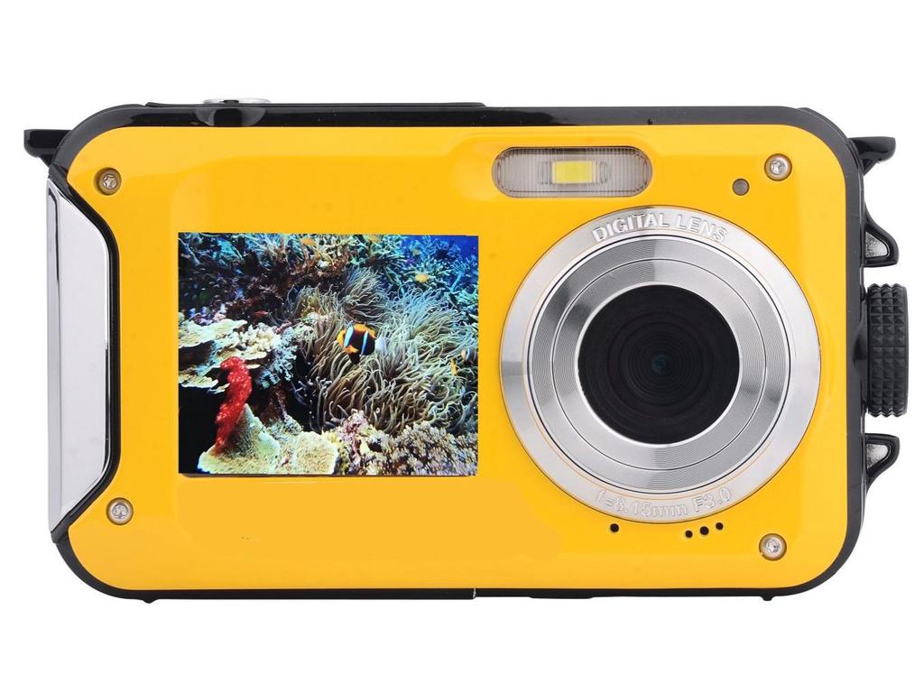 4K Doppelscreen Wasserdichte Tauchkamera 48MP 16x Zoom Taschenlampe Camcorder HD368A