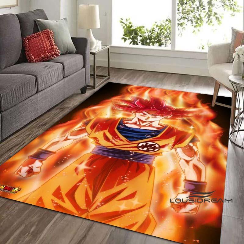 Tappeto Dragon Ball Beerus, Il Dio della Distruzione, Adatto per Camere da Letto, Soggiorni e Balconi; Tappetino Antiscivolo per Pavimenti.