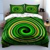 "Green Abstract Art Prints Set" Bedding Set with 1 Duvet Cover 2 Pillowcases Single Double King Queen, Gift
