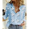 Women's Loose Button Down Shirt Long Sleeve Collared Casual Oversized Blouse