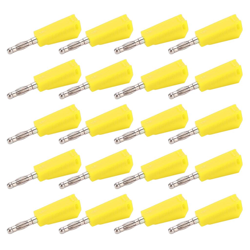 20pcs Banana Plug 4mmCelsius0.16in Low Signal Loss Stable Current Compact Convenient Electrical Connector