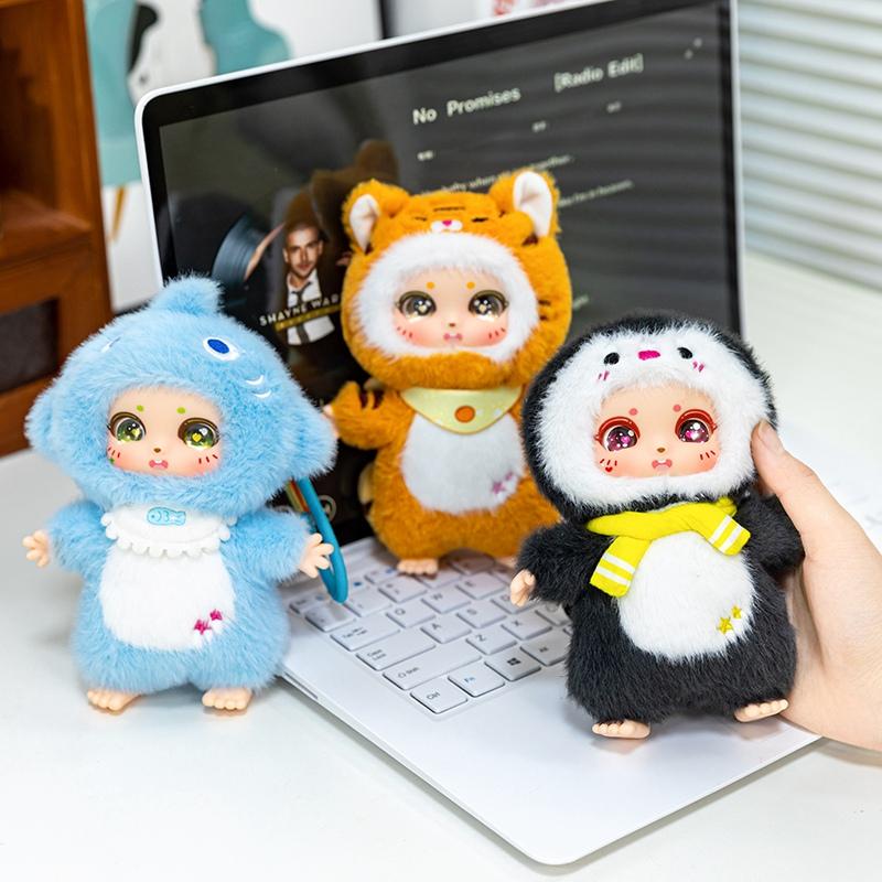15cm Kawaii Cute Animals Vinyl Face Plush Playthings Dinosaurs Penguins Sharks Pendant Gift Idea ideal for Animal Enthusiasts Children Hang Bag