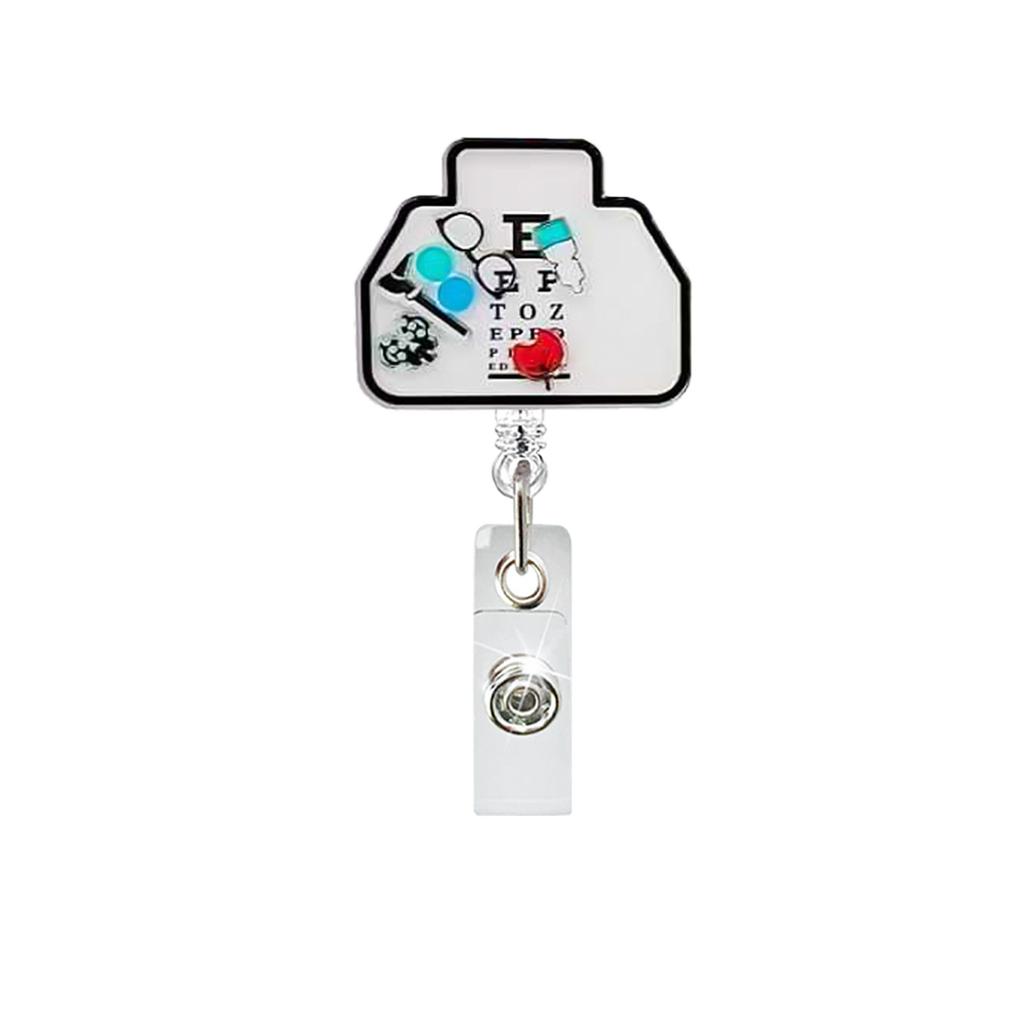 Id Card Holder Compact Nurse Badge Holder Acrylic Badge Holder Stylish Badge Clip For Hospital Office Workers Doctors