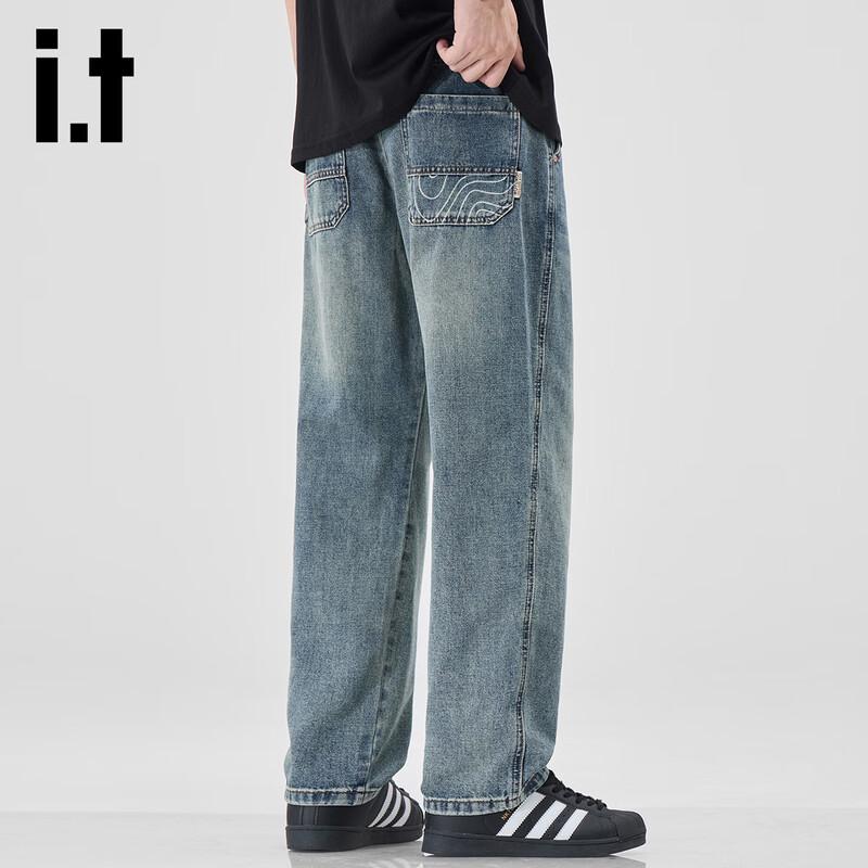 

Izzue it Men s Tencel Lyocell American Retro Loose-Fit Jeans 31