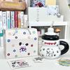Cute spotted puppy straw cup high value ceramic mug cartoon children's water cup milk cup birthday gift