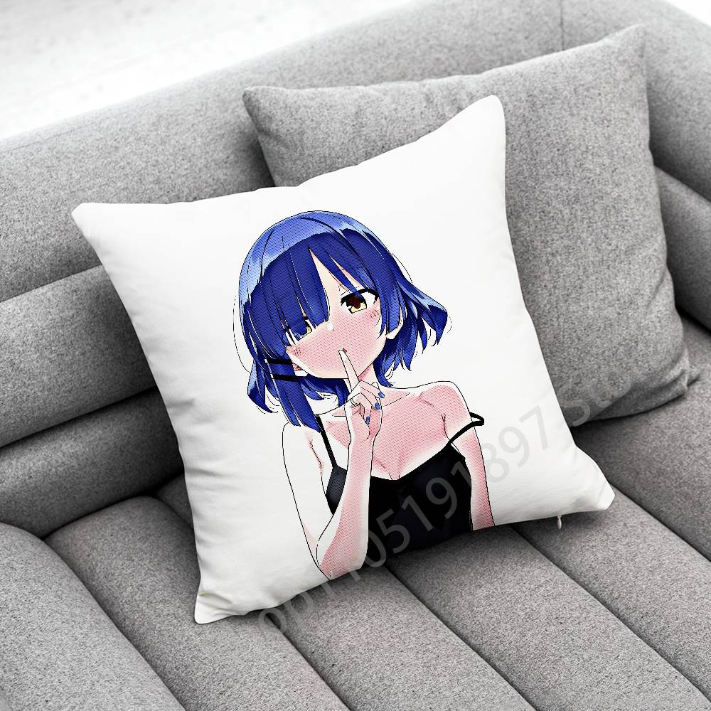 B-Bocchi the Rock Ryo Yamada Ikuyo Kita Hitori Goto Throw Pillow Case For 45x45cm 40x40cm 50x50cm Square Car Pillowcase Shell