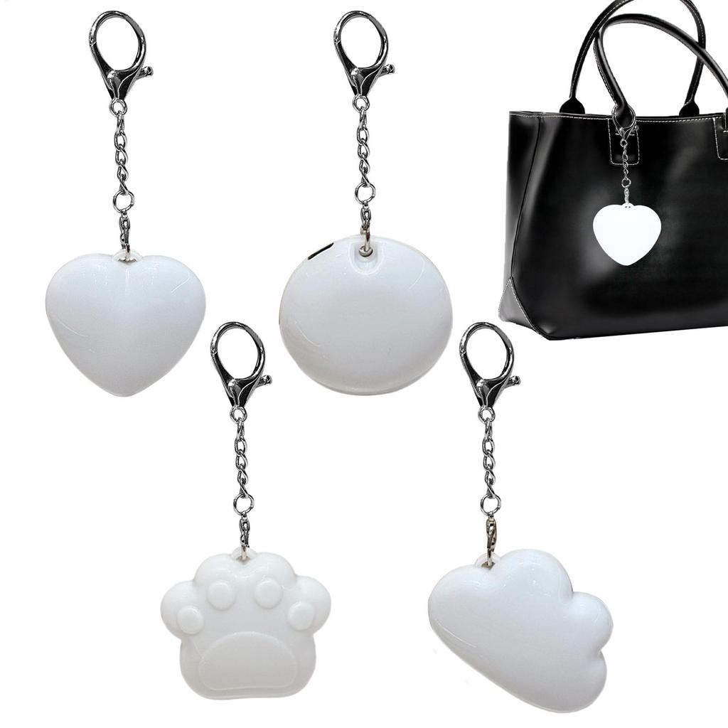 Latarka do torebki 4-częściowa, ładowalna, lekka, uroczy brelok, w kształcie serca, lampka do torebki, na torbę, dla kobiet, dziewcząt, torba typu tote, portfel