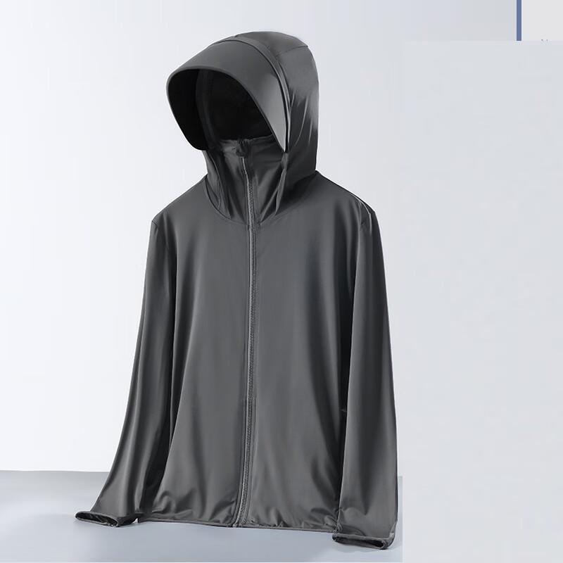 Męska kurtka przeciwsłoneczna z kapturem chroniąca przed promieniowaniem UV
