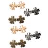 3/6Pieces Clover Waist Tighten Pin for Pants Jeans Metal Waist Cinching Button Clasp Waist Brooch Clip Waist Fitness Pin