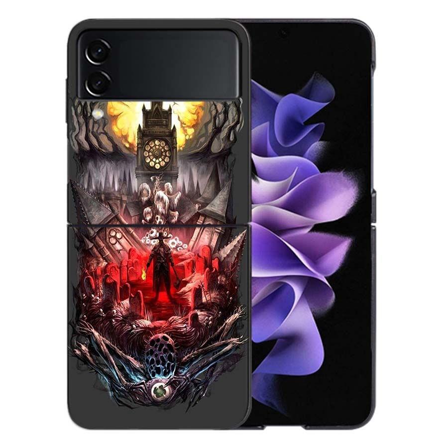 Bloodborne Game Phone Case For Samsung Z Flip 6 7 5G Galaxy Z Flip 5 4 3 5G Cases Shockproof Hard Cover TPU
