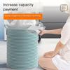 Foldable Minimalist Striped Laundry Baskets Multi Use Collapsible Storage Organizer For Bathroom Bedroom Toy Clothes Home 1 Pack