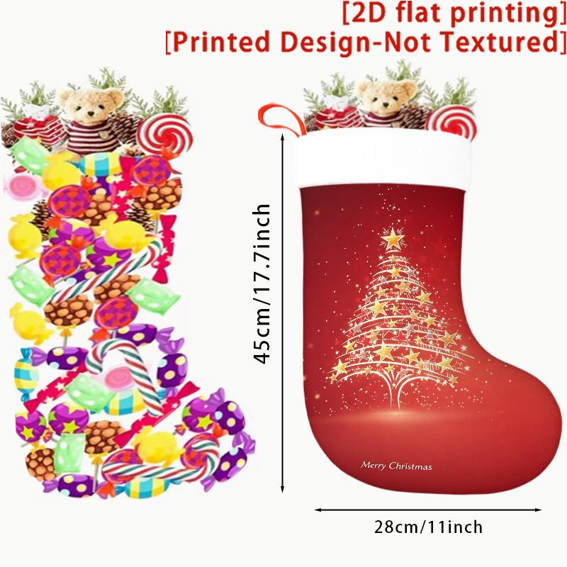 Christmas decoration fireplace hanging stocking2D Flat Warm Brown Streamlined Light Effect Dreamy Christmas Tr