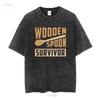 Wooden spoon survivor mens T Shirt unisex funny joke novelty slogan retro fashion comedy design top classic cool meme vintage