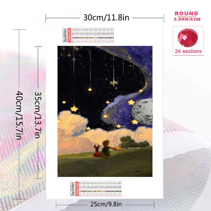 Little Prince Dew.33 100% Round Full Drill 5D DIY Diamond Painting Embroidery Cross Stitch Rhinestone Décor