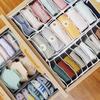 Underwear Storage Box: Foldable Organizer for Bras, Panties, and Socks with Dividers for Women's Drawers