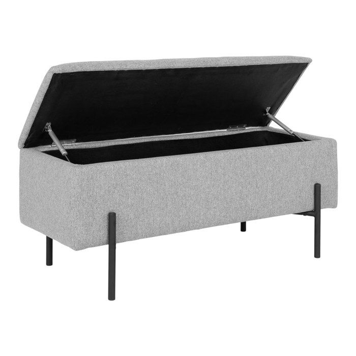 House Nordic Luna Storage Bench Light Grey 442801