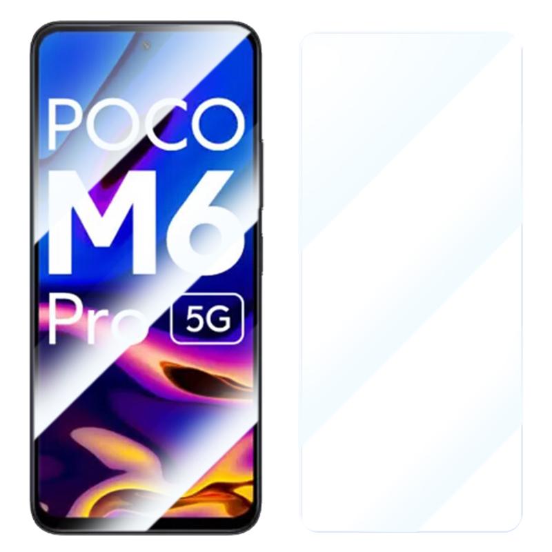 RURIHAI Screen Protector for Xiaomi Poco M6 Pro 5G/Redmi 12 5G (Global) Bubble-Free 0.26mm Clear Film