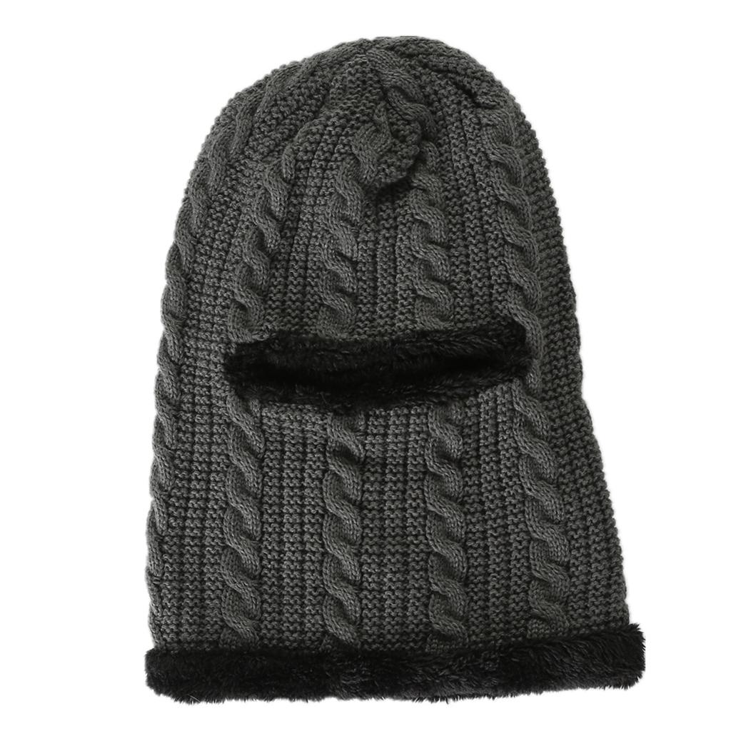 Neuer Winter Einteiliger Ohrenschutz Hut Schal Plus Samt Gestrickt Herren und Damen Reiten Überziehmütze