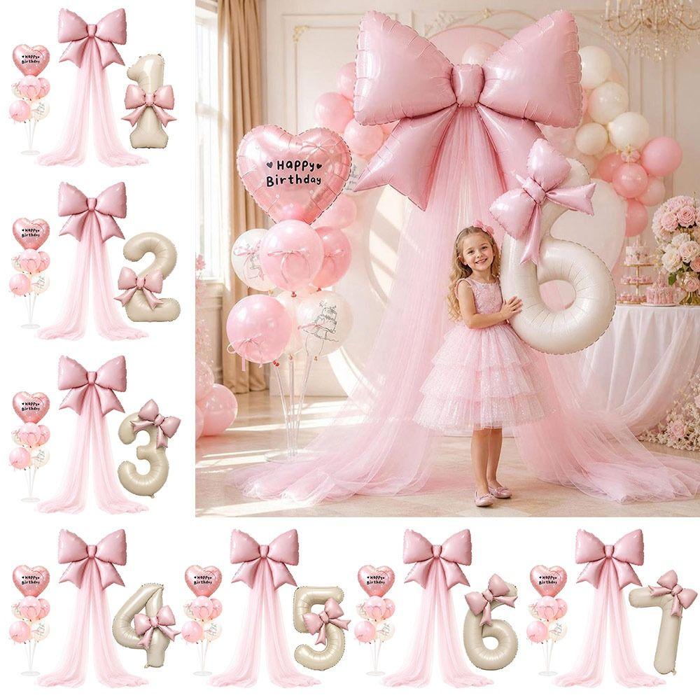 DIY Bowknot Design Bow Balloon Set 32 Inch Size Birthday Balloon Decoration  Background Decoration