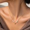 French Baroque Pearl Pendant Necklace - Minimalist Titanium Steel Chain, Colorfast Light Luxury Fashion Accessories for Women.