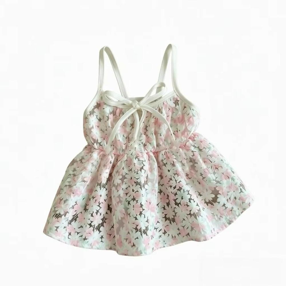 Comfortable Breathable Dog Dress Floral Print Pet Vest Cute Puppy Dress Dogs Cats