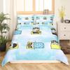 Guinea Pig King Queen Bedding Set Lovely Cartoon Mouse Duvet Cover Flower Plant Animal Comforter Cover Polyester Quilt Cover