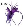 Leggera Fascia per Capelli con Piume Donna Fascia Floreale Retrò Rete con Piume Fascintor per Tea Party Accessorio Capelli per Feste Cocktail Comoda