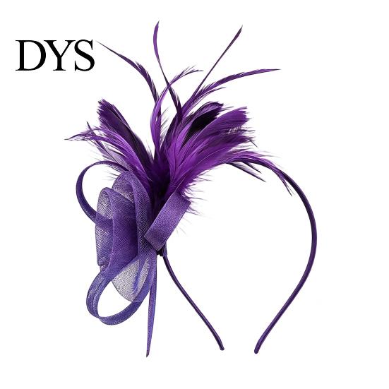 Leggera Fascia per Capelli con Piume Donna Fascia Floreale Retrò Rete con Piume Fascintor per Tea Party Accessorio Capelli per Feste Cocktail Comoda