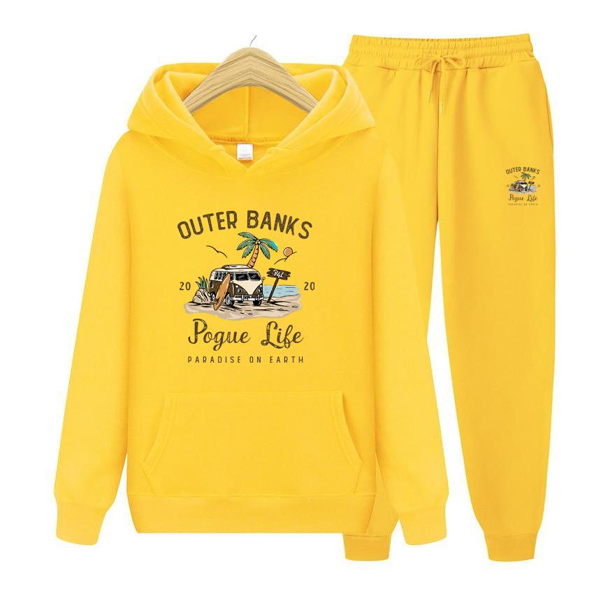 Women Long Sleeve Hoodie Set Outer Banks Hoodie Set Pogue Life Sweatshirt Women Long Sleeve Hoody Tops