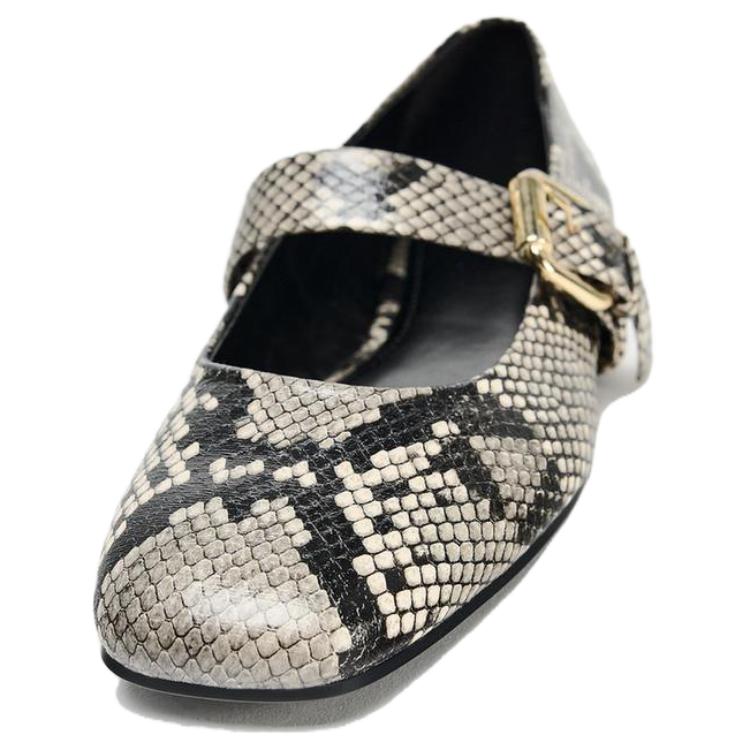 Zara Pu Fashion Retro Trendy Minimalist Comfortable Casual Shoes Women Shoes Beige Black 12502510201