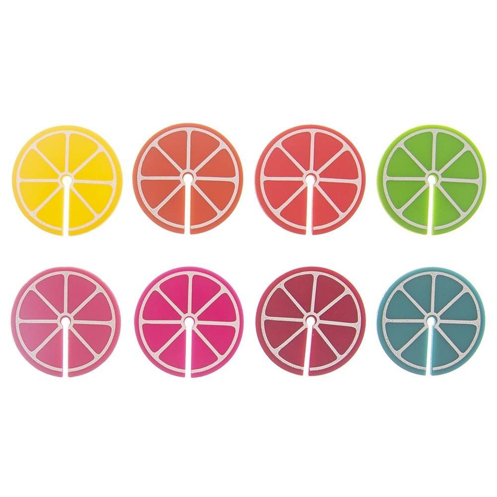8x Colorful Markers for Glasses, Drinks, Decorations