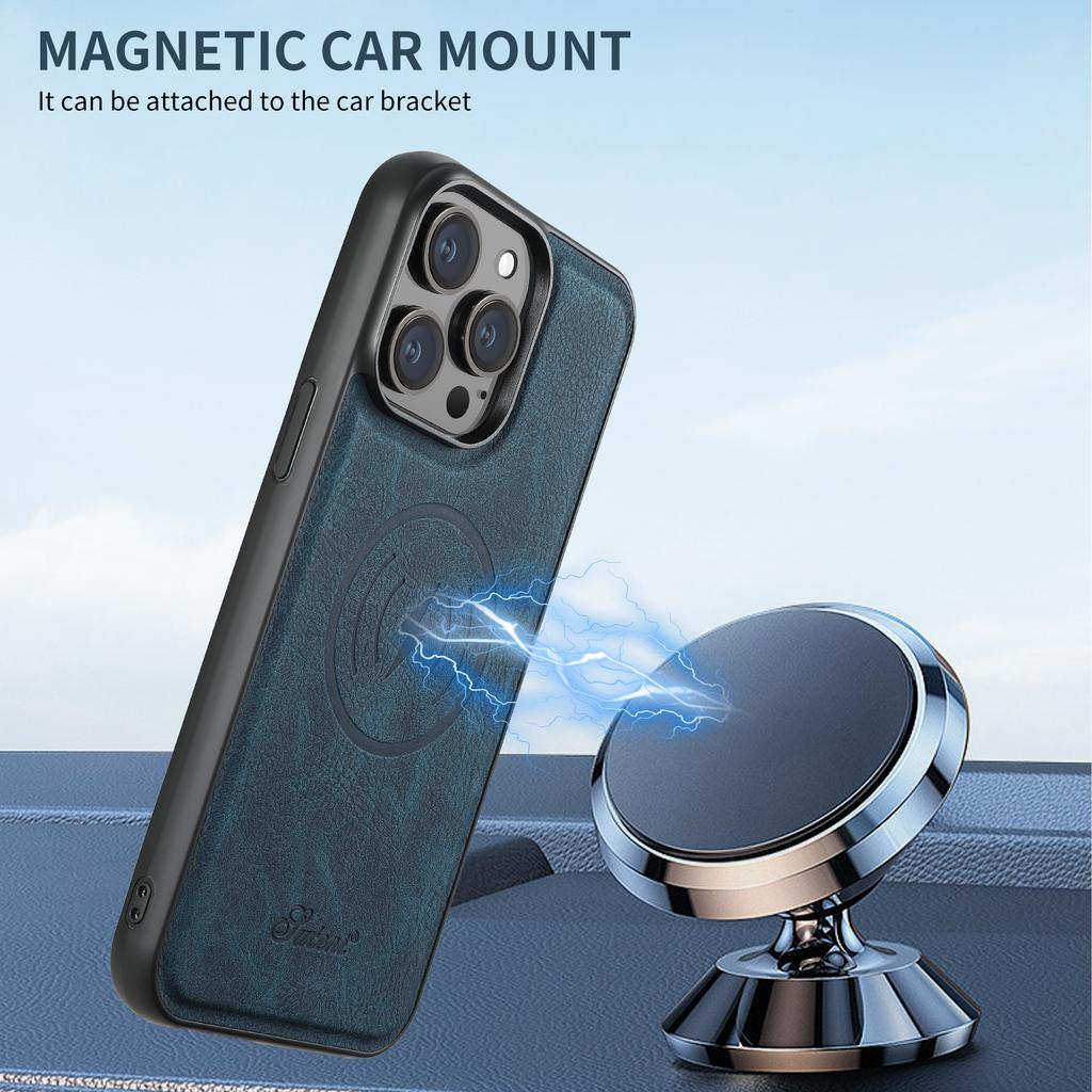SUTENI Magnetic Card Slot Luxury Leather Wallet Bags Phone Cases For iPhone 16 15 14 13 12 Pro Max Plus Cover
