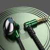 Stylish Metal Body with L-Shaped Plug Enhanced Bass and Clear Mic Wired Gaming Earphones for Music and Mobile Esports