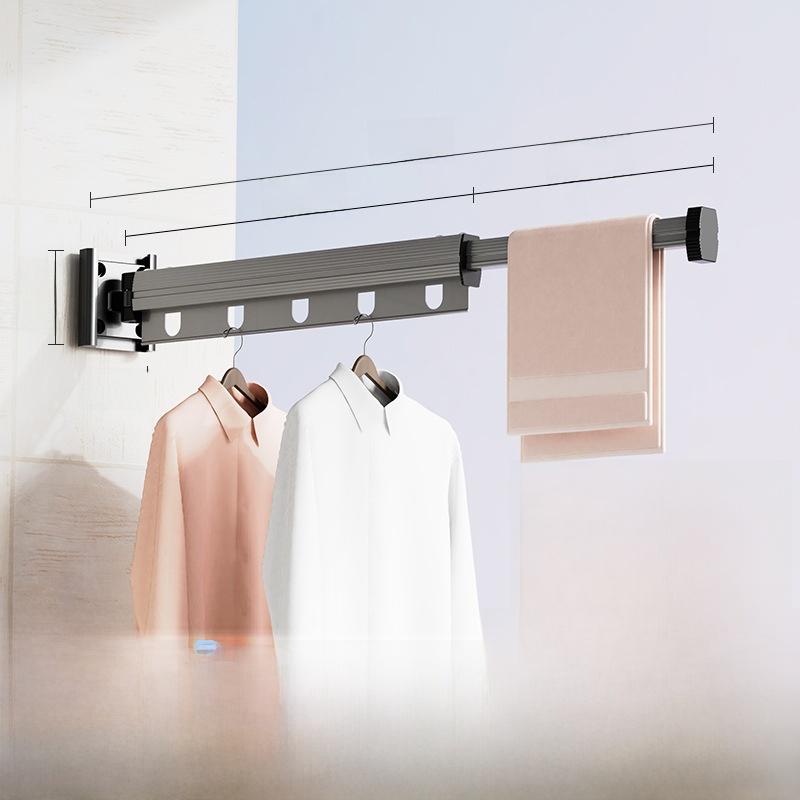 

Invisible Suction Cup Clothes Drng Ra Retractable No Balcony Glass Window Indoor Clothesline Aluminum Alloy Nordic Sle