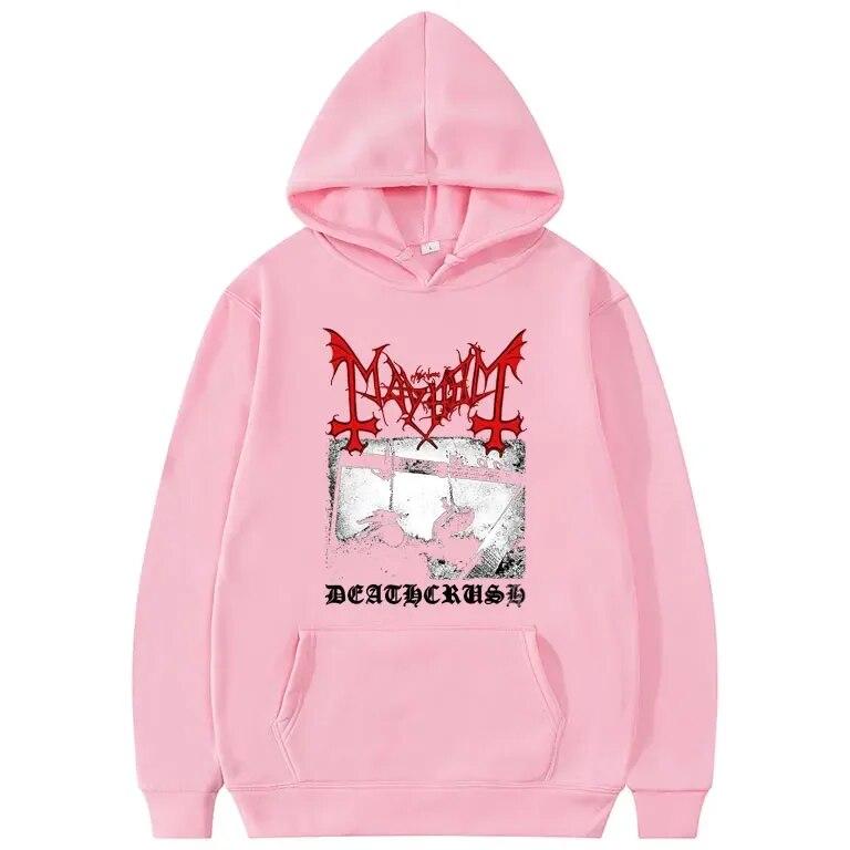 Deathcrush Rapper Mayhem sweats à capuche unisexe mode vêtements garçon survêtement femmes sweat à capuche enfants Hip Hop sweat à capuche Shoto manteau noir