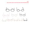 5Pcs Miniature Eyeglasses Metal Round Frame Lensless Eyewear Toy Retro Doll Glasses Diy Doll Dressing Accessories Spectacles