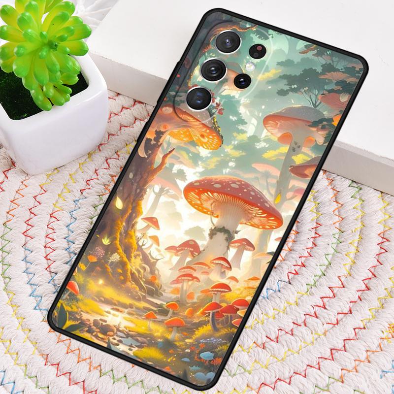 

Mushroom Forest Silicone Phone Case For Samsung Galaxy note 10 pro S26 S25 S24 S23 S22 S21 Plus S25Ultra Capa Cover Galaxy S26 Plus